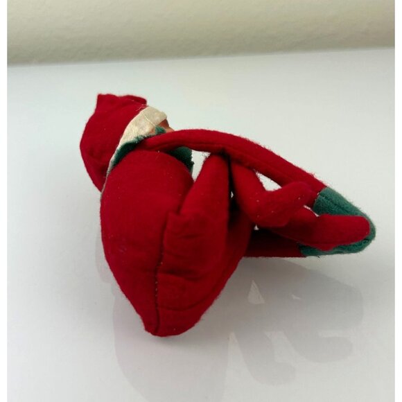 Vintage Rubber Face Knee Hugger Elf Figure Christmas Holiday Blue Eyes Bell READ - Picture 12 of 13